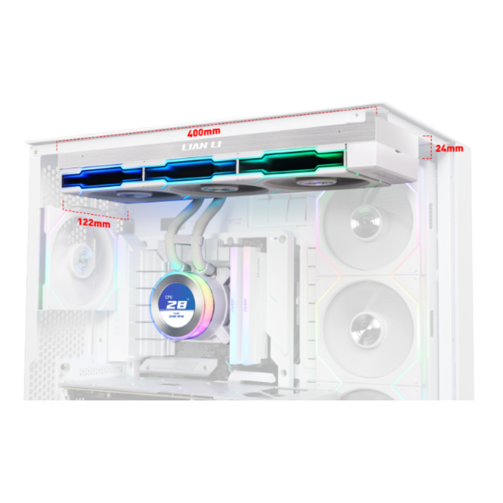 LIAN LI HYDROSHIFT II LCD-C 360TL ARGB WHITE 360MM 3 FANS AIO